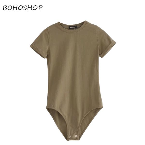 

vintage autumn bodysuits women short sleeve o-neck rompers overalls solid color playsuits bodycon club jumpsuit, Black;white
