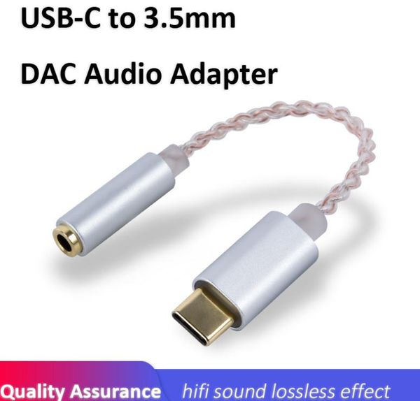 Amplififordor Hi-Fi Audio Decoding AMP PRO DAC 3.5MM Тип-C Аудио Адаптер Усилитель наушников 32bit / 384k для примечания 10+ iPad Pro Mac PC