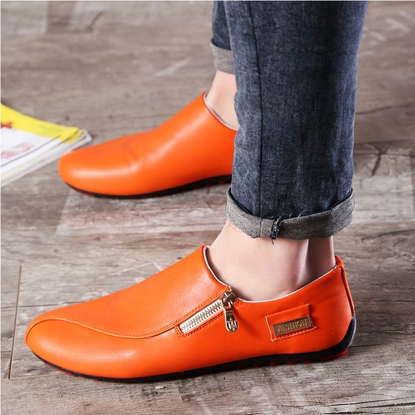 

2019 spring and autumn fashion men's shoes 39-46 yards personality men's casual peas shoes breathable comfortable driving, Black