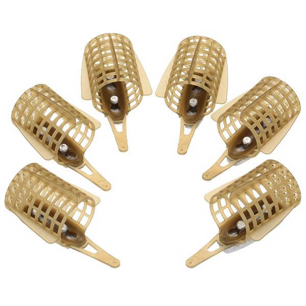 

bait cage carp fishing feeder lure holder basket cage fishing trap accessory with lead sinker 30g/40g/50g/60g/70g/80g