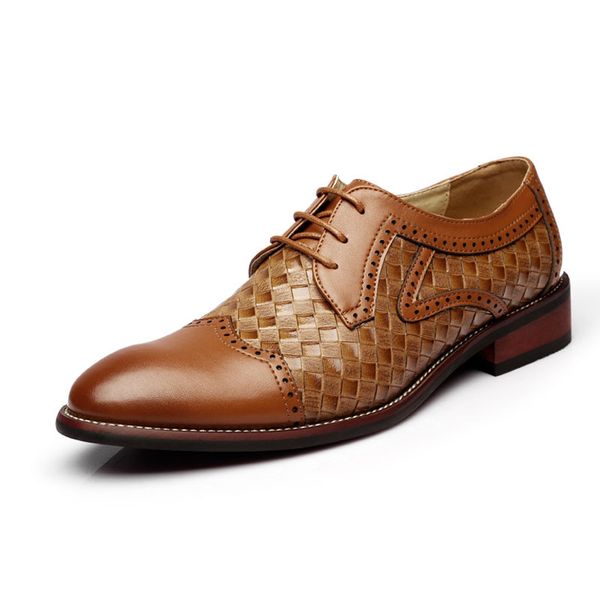 

elegant men dress shoes for business party handmade pointed toe man brand leather shoes formal oxfords black brown