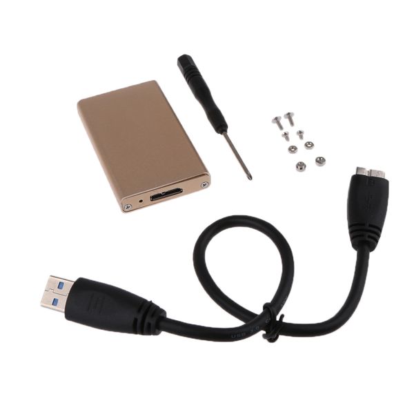 

external msata ssd to usb 3.0 6gbps converter adapter enclosure case