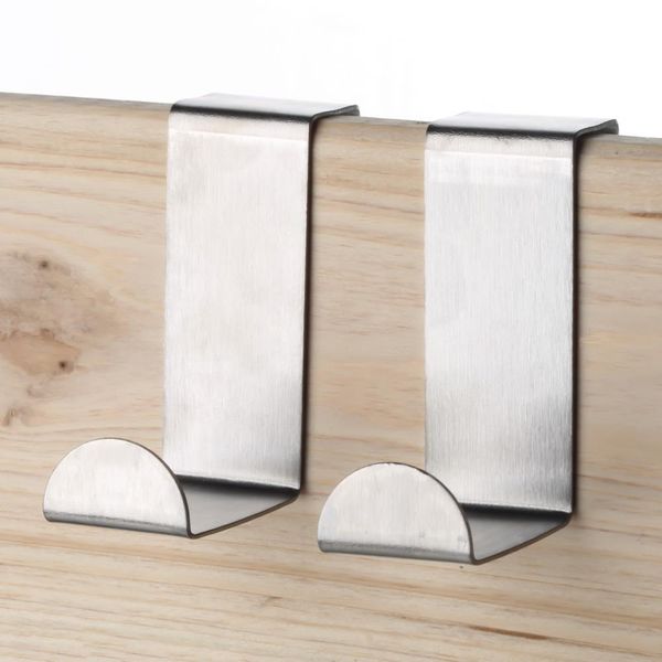 

2pcs stainless steel kitchen cabinet draw hooks kitchen cabinet draw towel clothes pothook clothes hanger holder