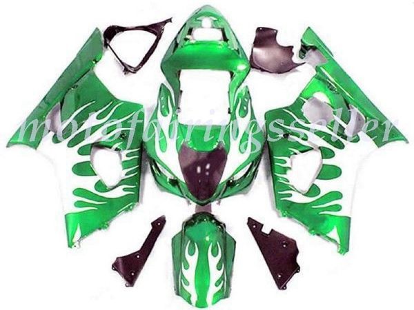 

new abs plastic fairings kit fit for suzuki gsxr1000 2003 2004 gsxr1000 03 04 injection mold green white flame