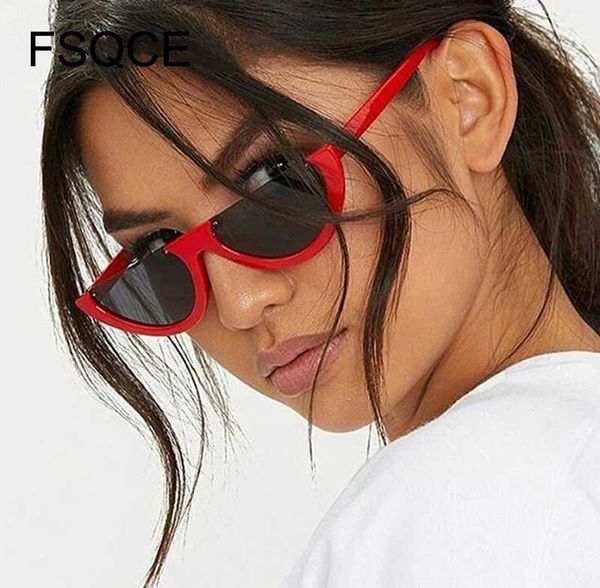 

sunglasses sun glasses fashion cat eye style half rimless frame women brand design gradient jenner, White;black