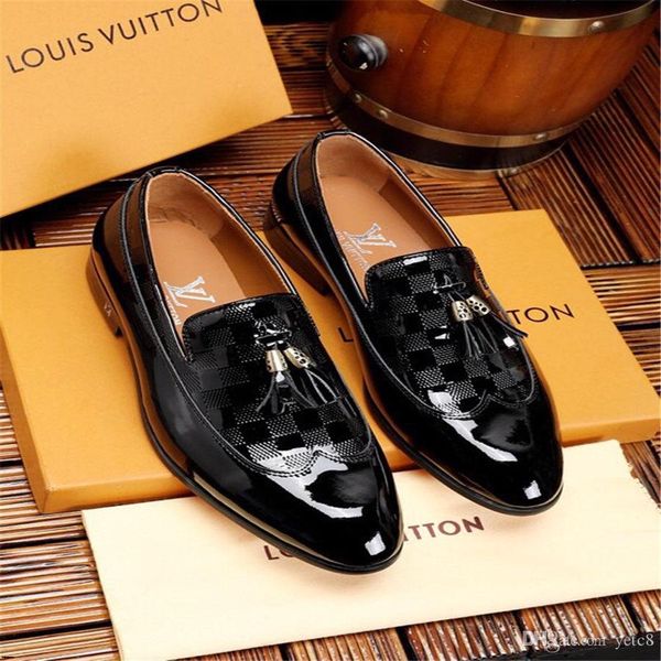 

19fw men real genuine leather dress shoes luxury trainers formal wedding slip-on retro oxford italian handmade brogues shoes madaok, Black