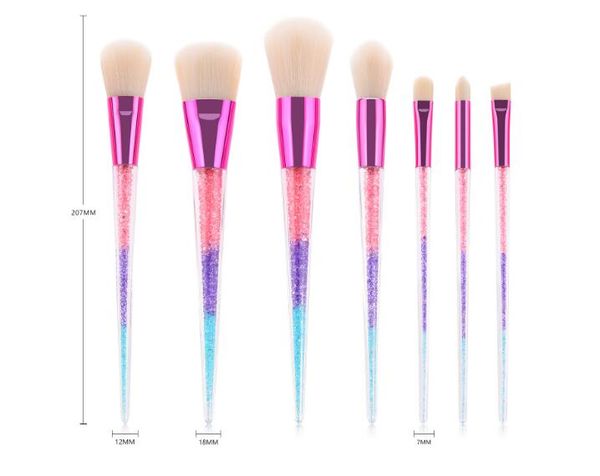 

beauty tools 7pcs makeup eye brushes set canned candy plastic handle brush