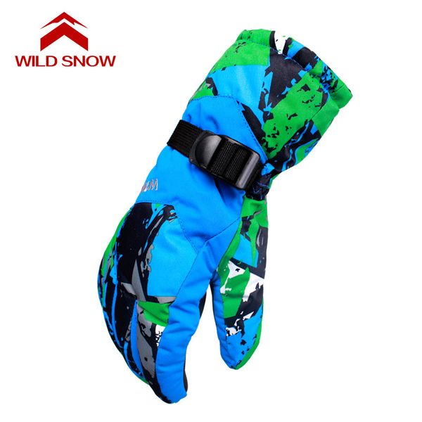

2017 new wild snow men snow ski glove -20c degree winter warm snowboard gloves and windproof cycling motorcycle guantes,h-1011