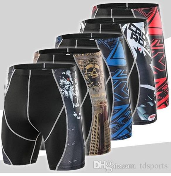 

mens shorts tights men compression short fitness bodybuilding short pants gyms quick dry slim fit shorts leggings 2019, Black;blue