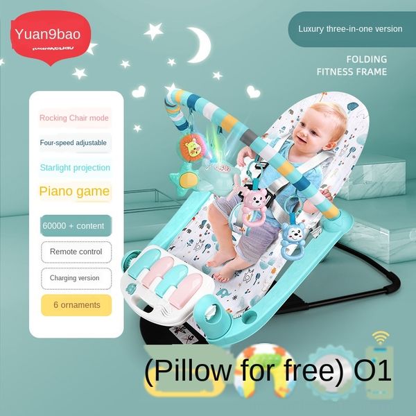 

infant two-in-one folding fitness frame children rocking chair al toy early education early education acousto-optic baby foot piano toy
