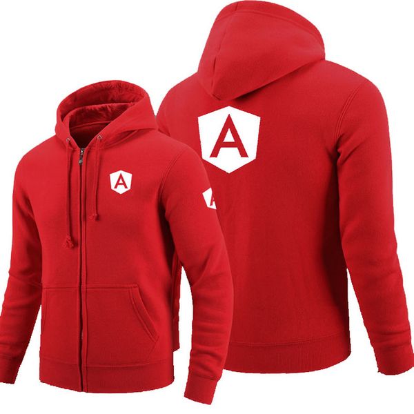 

zipper hoodies angularjs logo printed hoodie fleece long sleeve man's zipper jacket sweatshirt v