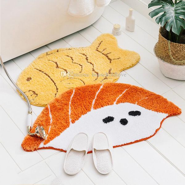 

creative carpet japan salmon sushi taiyaki fun bathroom mat bathroom non-slip mats toilet toilet door carpet shatter-resistant absorbent mat