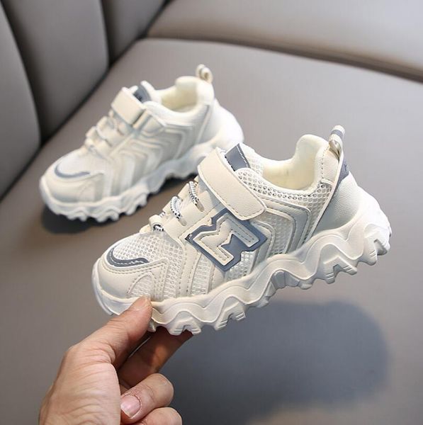 

2020 children boys sneakers girls sport child leisure trainers casual breathable kids running basketball shoes t200404, Black;red