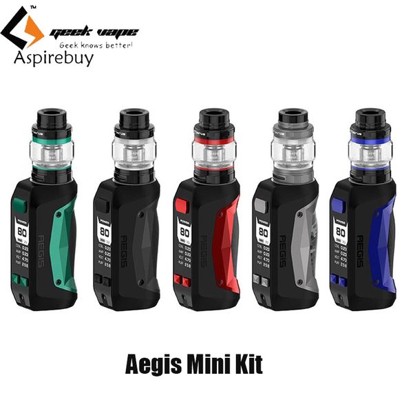 

Geekvape Aegis Mini 80W TC Kit Встроенный 2200mAh аккумулятор с 9ms Quick Firing Скорость с 5.5ml Танк Innovative Mesh X2 Coil