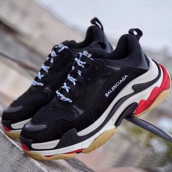 

casual shoes 17fw walking dad shoes chaussures femme triple s sneakers for men women trainer outdoor 36-45, Black