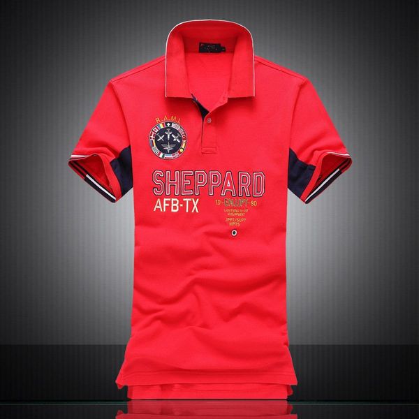 

new polo t-shirt men's embroidery design 100% cotton black short sleeve, White;black