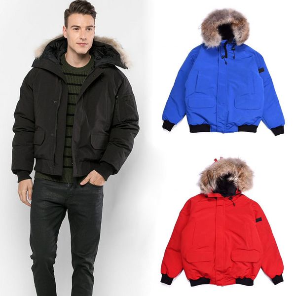 

fashion mens winter goose jacket mens designer parka famous brand men women designer winter jacket mens outerwear size s-2xl, Black