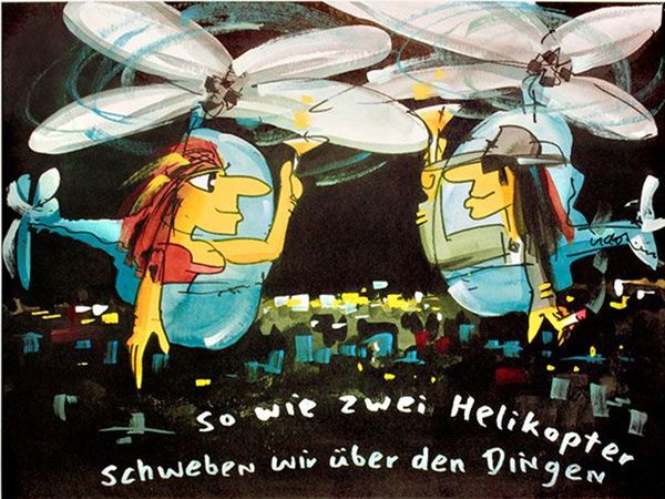 

удо линденберг so чтп zwei helikopter schweben ой home decor расписанная hd печать картина масло на холст wall art холст картинки 191218