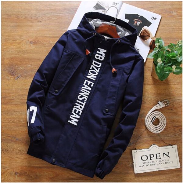 

fashion sport men jacket coats 07 print men causal hooded outdoor jacket men zipper coats black blue plus size m-5xl, Black;brown