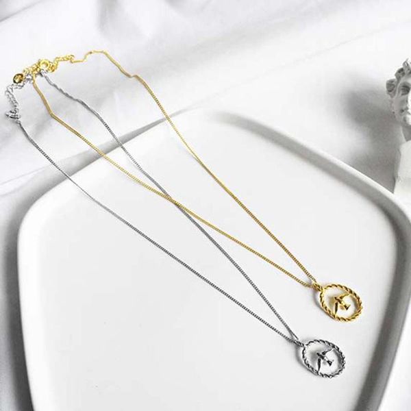 

necklace golden swallow bird oval pendant fashion accessories clavicle chain choker gifts for women girls vintage necklace, Golden;silver