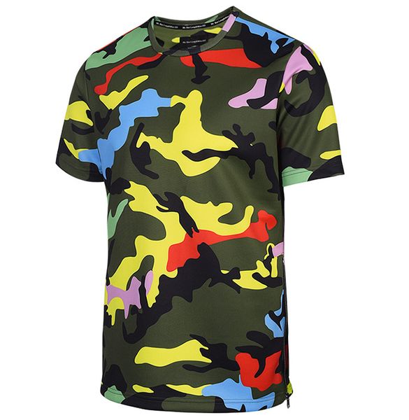 

mens hip hop tshirts 2019 summer new style 3d colors camouflage short sleeve zipper shirts street fashion streets men's clothes m-3x, White;black