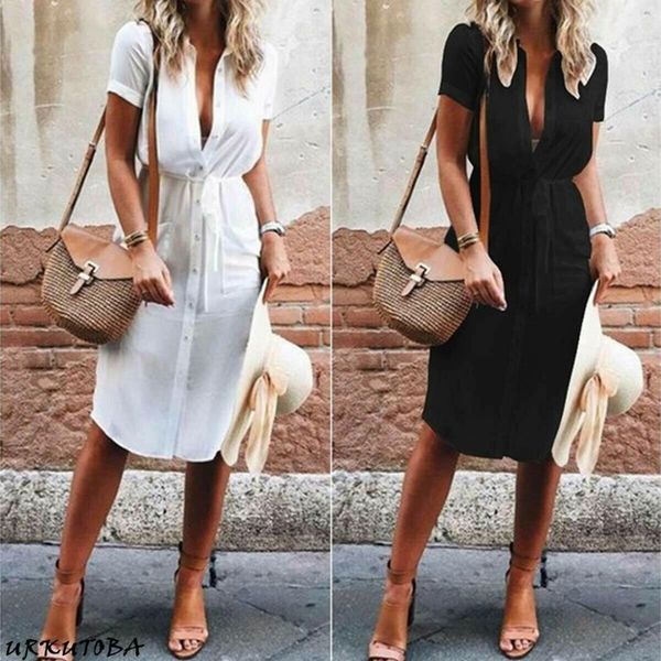 

women's summer v neck short sleeve long dress casual women girl clothes dress sundress, Black;gray