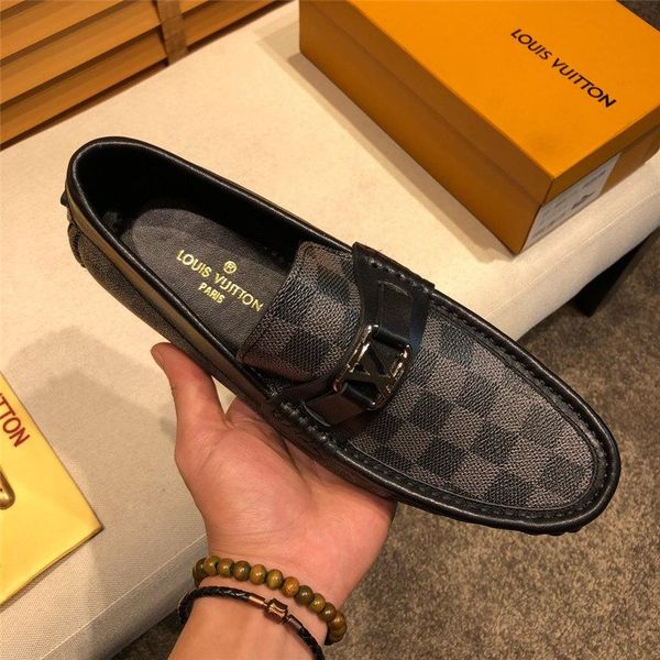 

19fw brands spring summer sell moccasins men loafers genuine leather shoes men flats lightweight driving shoes yecq7, Black