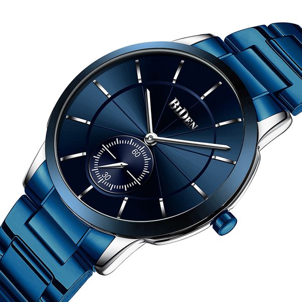 

мужские часы синий relogio masculino full steel водонепроницаемый ультра тонкие мужские бизнес уникальные наручные часы для мужчин часы, Slivery;brown