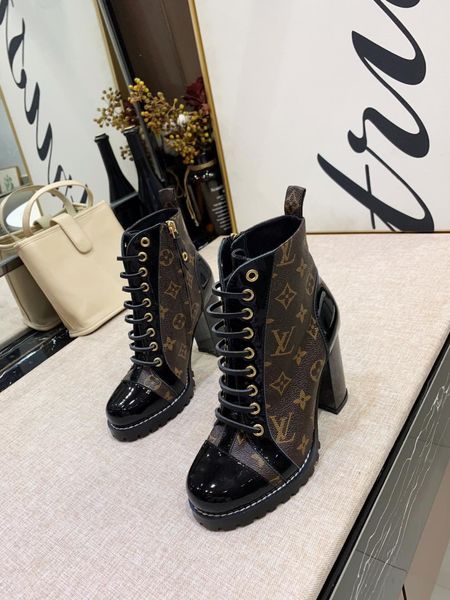 

star style high-end luxury ladies martin boots fashion design women's shoes platform high-heeled lace-up women's boots vintage pat