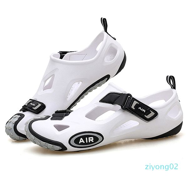 

summer air slipper men women casual shoes mules clogs big size 45 beach slippers male water hollow jelly chaussure homme z02, Black