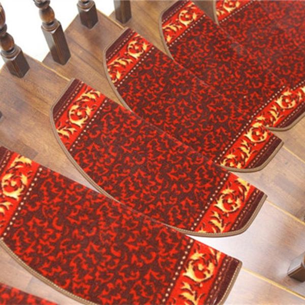 

home solid wood stair mat creative stair mat rotating staircase carpet home non-slip decorative carpet