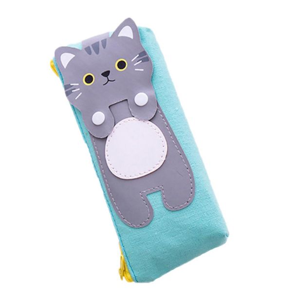 

creative cat cartoon canvas pencil bag cat pencil bag triangle
