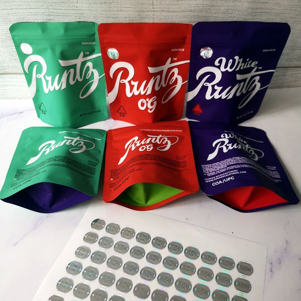 

нового 3 типа 3.5g майларовых сумки cookies калифорния sf белого runtz грузия pie minntz runtz og сенсорная упаковка кожа runtz пакет