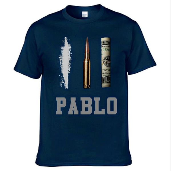 

new brand fashion luxury designer mens t shirts summer new brand clothing po narcos pablo escobar cotton hip hop, White;black