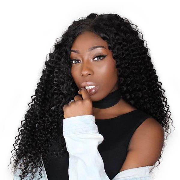 

парик малазийского волоса полного парик человеческих волосы парики для чернокожих женщин glueless глубокой волны малазийских человеческих во, Black;brown