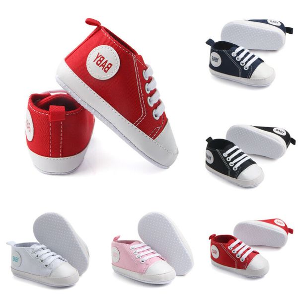 

0-18m newborn baby soft sole crib shoes infant boy girl toddler sneaker anti-slip, Black