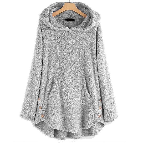 

qpfjqd winter women warm hooded plush coats spring autumn outerwear soft faux fur jacket loose female casual velvet parkas, Tan;black