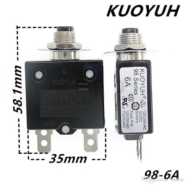 

taiwan kuoyuh 98 series-6a overcurrent protector overload switch