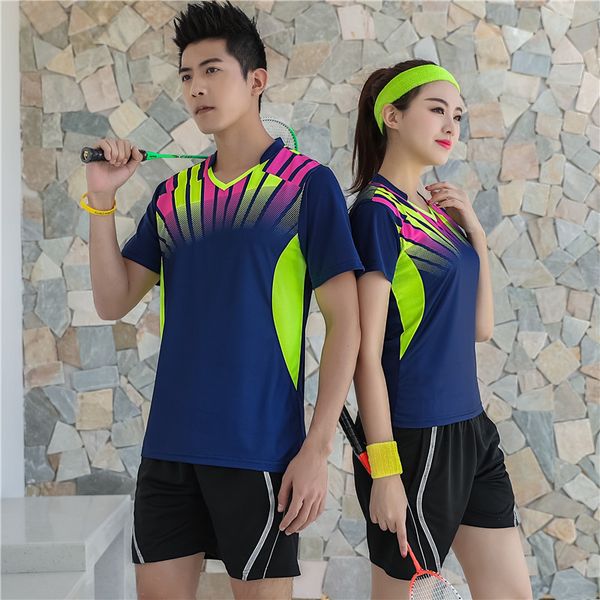 Yaz Erkek Kadın Tenis Jersey Nefes Tenis Mujer Giyim Masa Tenisi Gömlek Badminton Giyim PingPong Gömlek Spor Giyim