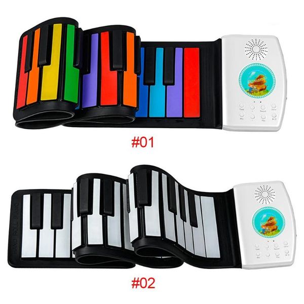 

49 keys digital keyboard roll up piano gift for kids child silicone toy