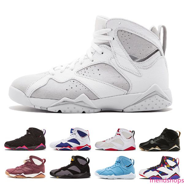 

7 basketball shoes men sneakers white pure money olympic tinker alternate 7s raptor hares bordeaux gg cardinal french blue sports shoes