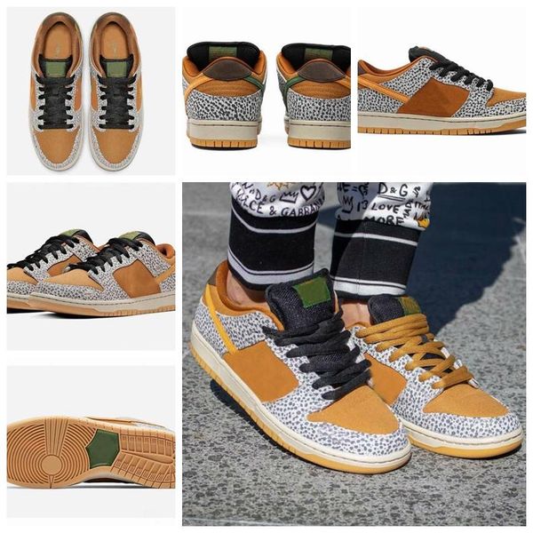 

2020 новый sb dunk low safari женские мужские кроссовки мода скейтборд тренеры спортивные дизайнерские кроссовки schuhe des chaussures