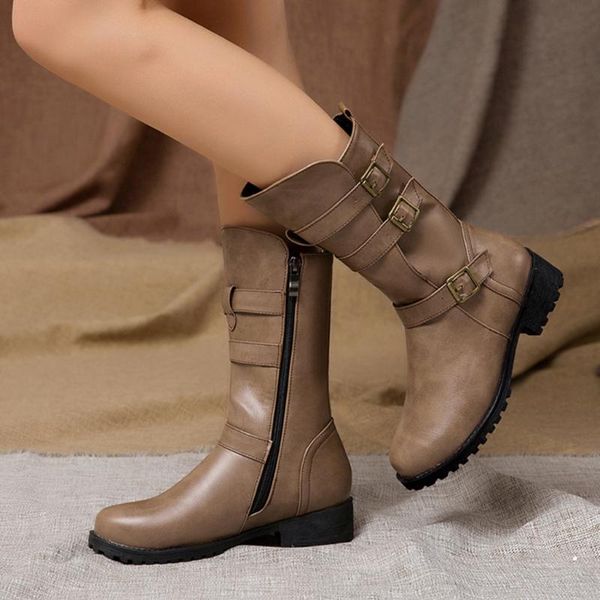 

2019 new women fashion boots winter woman shoes plush warm calf high boots luxry patchwork flat shoes casual female snow, Black