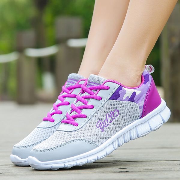 

women running shoes spring summer air mesh trainers sneakers lace up woman sport shoes zapatillas mujer chaussure basket femme