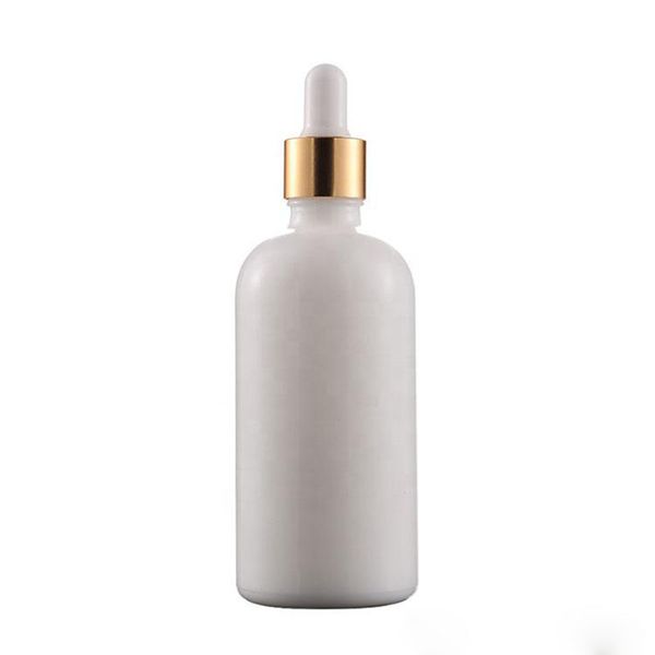

10ml 20ml 30ml 50ml 100ml elegant white porcelain cosmetic glass essential oil dropper bottles with eye dropper for e liquid