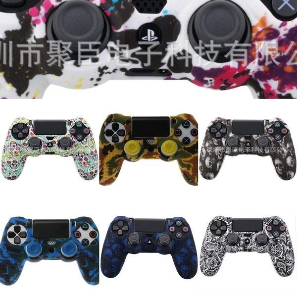 

mhvtk 3-в-1 anti-slip multicolor силикона обложка кожи чехол + для цанги thumbsticks 2 sony ps4 pro тонкий контроллер