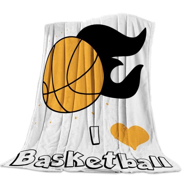 

basketball illustration throw blanket bedspread soft fleece blanket air/sofa/bedding winter bedsheet