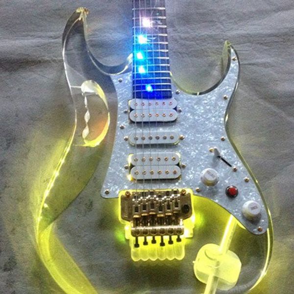 

6-струнная гитара новый акриловый электрогитара 7в, гитара, 11 огней изменить бесплатная доставка