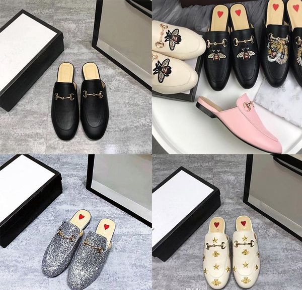 

women leather high heels sandals designer lady gold-toned tiger bee gg sandal Gucci sandals slipper loafer, Blue;gray