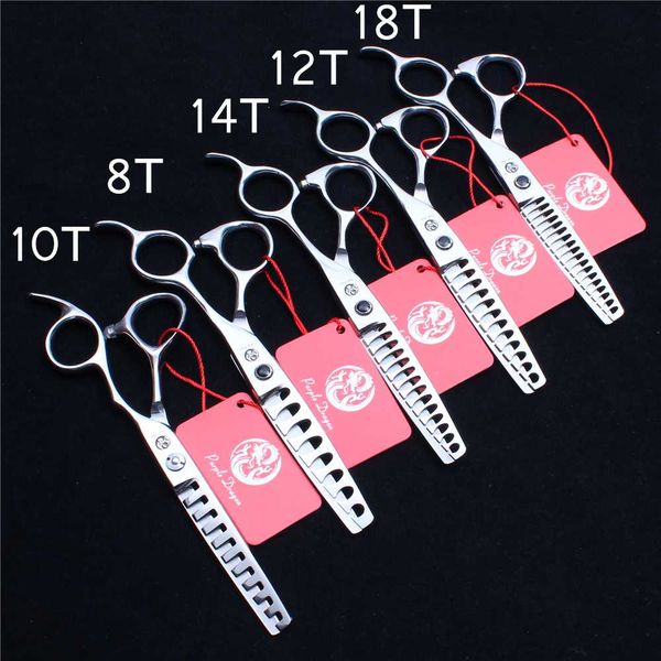 

6 дюймов 17см jp 440c фиолетовый дракон филировочные ножницы парикмахерские ножницы 8/14/18 зубы разбавление скорость 35% -50% волос z2004